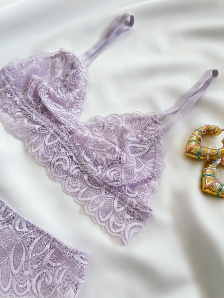 Lilac Marshmallows Bralet Set